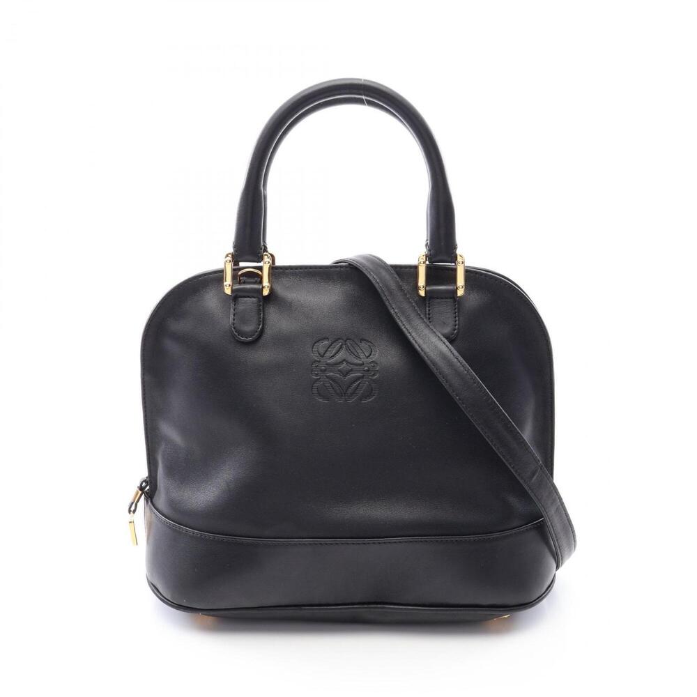 Loewe Anagram 2-Way Handbag, Leather, Women's, Black